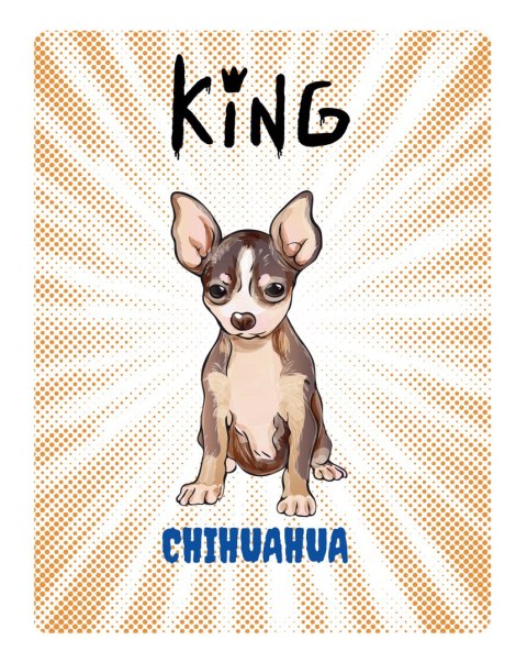 TABLICZKA KING CHIHUAHUA - 20x28 cm ARCO DESIGN