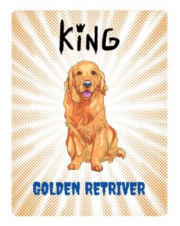 TABLICZKA KING GOLDEN RETRIVER - 20x28 cm ARCO DESIGN