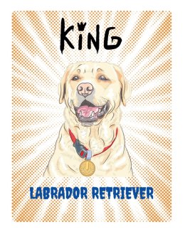 TABLICZKA KING LABRADOR RETRIVER - 20x28 cm ARCO DESIGN