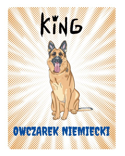 TABLICZKA KING OWCZAREK NIEMIECKI - 20x28 cm ARCO DESIGN