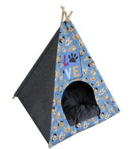 Tipi dla Psa/kota z poduszką LOVE DOGS BLUE L ARCO DESIGN