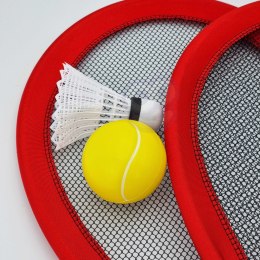 WOOPIE Duże Rakietki do Tenisa Badminton dla Dzieci Zestaw + Piłka Lotka Woopie