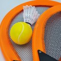 WOOPIE Duże Rakietki do Tenisa Badminton dla Dzieci Zestaw + Piłka Lotka Woopie