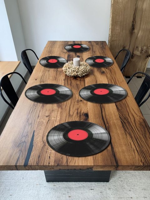 Zestaw podkładek na stół okrągłych 6D - VINYL Bertoni Zestaw podkładek na stół okrągłych 6D - VINYL Bertoni