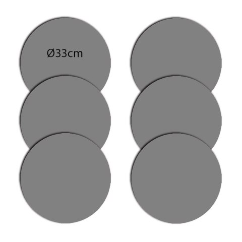 Zestaw podkładek na stół okrągłych 6D - VINYL Bertoni Zestaw podkładek na stół okrągłych 6D - VINYL Bertoni