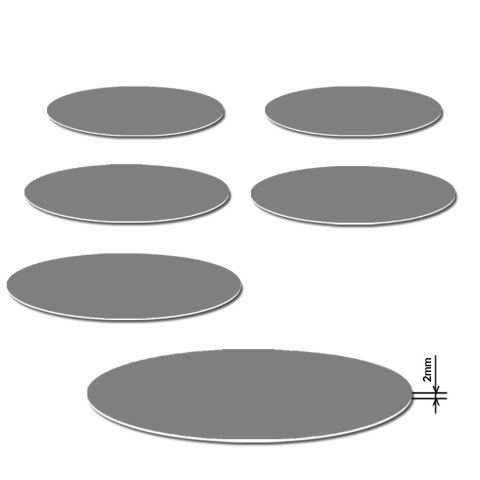 Zestaw podkładek na stół okrągłych 6D - VINYL Bertoni Zestaw podkładek na stół okrągłych 6D - VINYL Bertoni