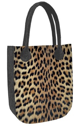 Torba filcowa CITY ANTRACYT Leopard Bertoni