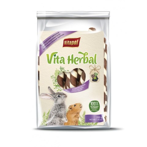 VITA HERBAL - RURKI OWOCOWO-WARZYWNE DLA GRYZONI I KRÓLIKA 200g VITAPOL