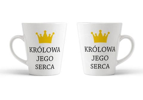 Kubek latte Królowa jego serca