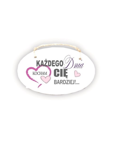 Zawieszka Elipsa 01 - Każdego dnia kocham Cię bardziej!... - E/01/96