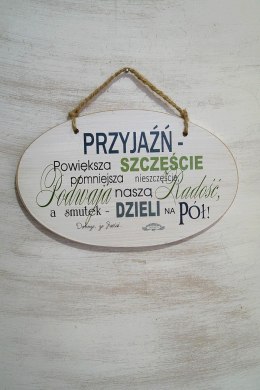 Zawieszka Elipsa 02 - Przyjaźń - powiększa szczęście... E/02/46