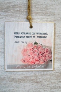 Zawieszka Kwadrat 01 - Jeżeli potrafisz (róże)... - KW/01/06