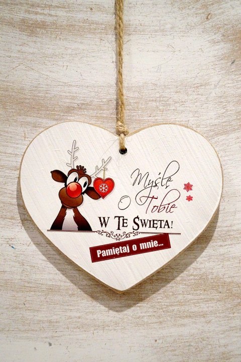 Zawieszka Serce 02 - Myślę o Tobie w te Święta - SX/02/12