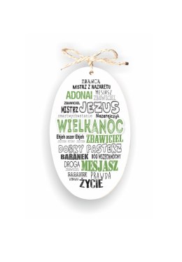 Zawieszka Elipsa 01 - Wielkanoc (zielona)... - E/01/10W