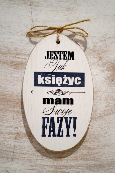 Zawieszka Elipsa 02 - Jestem jak księżyc...- E/02/612 pion