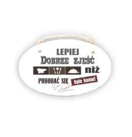 Zawieszka Elipsa 02 - Lepiej dobrze zjeść...- E/02/606