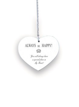 Zawieszka Serce 01 - Always be happy!... - S/01/10EN