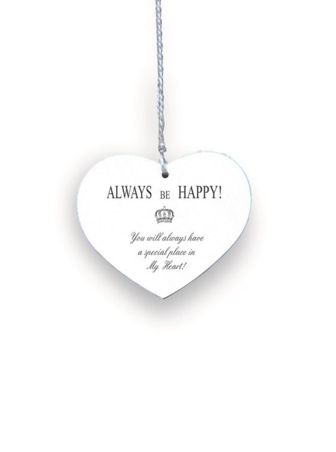 Zawieszka Serce 01 - Always be happy!... - S/01/10EN