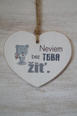 Zawieszka Serce 02 - Neviem bez teba zit... - S/02/06SK