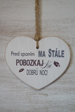 Zawieszka Serce 02 - Pred spanim ma stale pobozkaj... - S/02/34SK