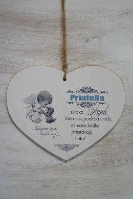 Zawieszka Serce 04 - Priatelia su ako anjeli... - S/04/374SK