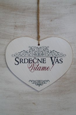 Zawieszka Serce 04 - Srdecne vas vitame!... - S/04/228SK