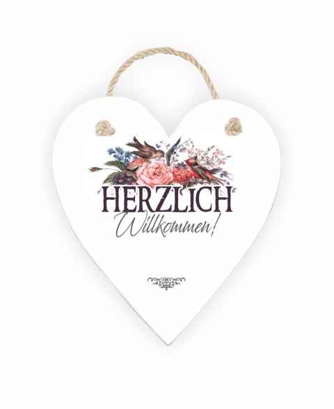 Zawieszka Serce 06 - Herzlich Willkommen... - S/06/01N Zawieszka Serce 06 - Herzlich Willkommen... - S/06/01N