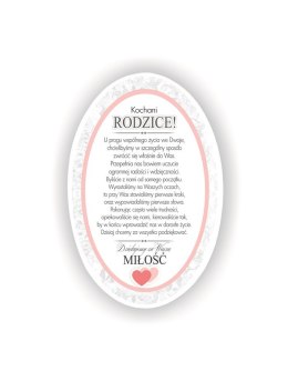 Zawieszka Elipsa 03 - Podziękowanie (rózowy)- E/03/1067