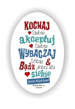 Zawieszka Elipsa 05 - Kochaj siebie, akceptuj siebie... (dla niej) - E/05/737 PION