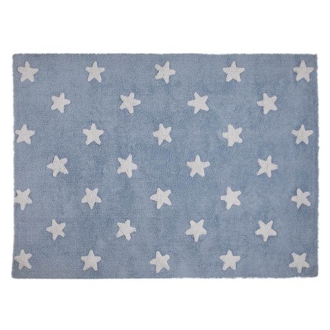 Lorena Canals Dywan bawełniany Blue Stars White 120 x 160 cm Lorena Canals