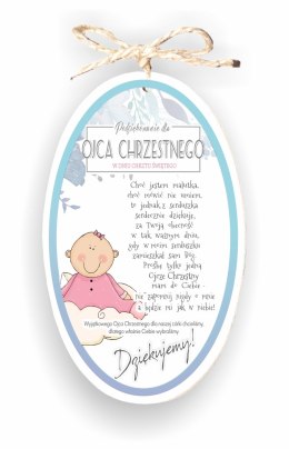 Zawieszka Elipsa 02 - Podziękowanie dla Ojca Chrzestnego (dziewczynka) - E/02/1219