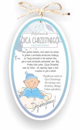 Zawieszka Elipsa 03 - Podziękowanie dla Ojca Chrzestnego (chłopiec) - E/03/1218