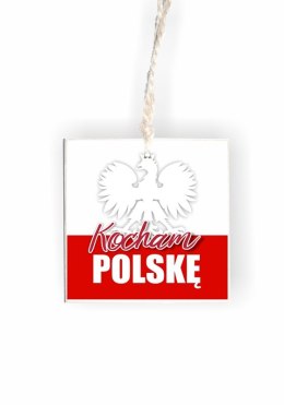 Zawieszka Kwadrat 01 - Kocham Polskę - KW/01/1247