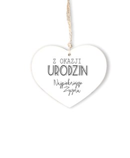 Zawieszka Serce 02 - W dniu urodzin - S/02/1388