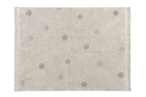 Lorena Canals Dywan bawełniany Hippy Dots Natural Olive 120 x 160 cm Lorena Canals