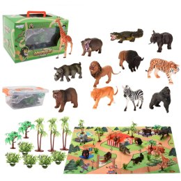 WOOPIE Large Wild Animal Figures Set + Mat and Accessories 23 el. Woopie