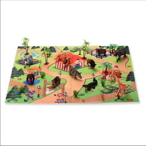 WOOPIE Large Wild Animal Figures Set + Mat and Accessories 23 el. Woopie WOOPIE Large Wild Animal Figures Set + Mat and Accessories 23 el. Woopie