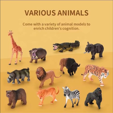 WOOPIE Large Wild Animal Figures Set + Mat and Accessories 23 el. Woopie WOOPIE Large Wild Animal Figures Set + Mat and Accessories 23 el. Woopie