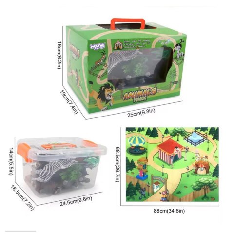 WOOPIE Large Wild Animal Figures Set + Mat and Accessories 23 el. Woopie WOOPIE Large Wild Animal Figures Set + Mat and Accessories 23 el. Woopie