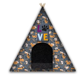 Tipi dla Psa/kota z poduszką LOVE DOGS GREY L ARCO DESIGN