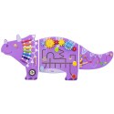 VIGA Drewniana Tablica Sensoryczna-Manipulacyjna EDU Triceratops Viga Toys