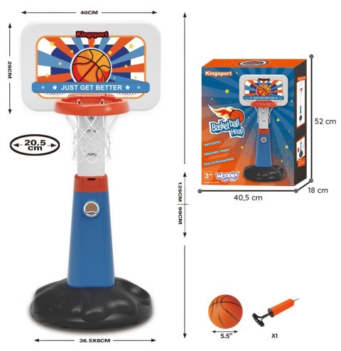WOOPIE Zestaw Koszykówka Regulacja 99 - 125 cm + Piłka + Pompka Woopie WOOPIE Zestaw Koszykówka Regulacja 99 - 125 cm + Piłka + Pompka Woopie