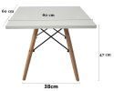 Stolik kawowy kwadratowy CAPRI WOOD 60x60 cm Lugano