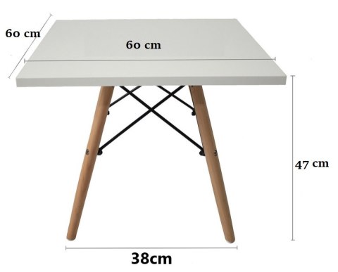 Stolik kawowy kwadratowy CAPRI WOOD 60x60 cm Lugano Stolik kawowy kwadratowy CAPRI WOOD 60x60 cm Lugano