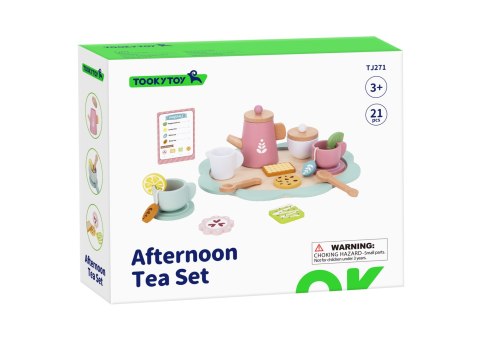 TOOKY TOY Popołudniowa Herbatka Drewniany Zestaw Serwis Tooky Toy TOOKY TOY Popołudniowa Herbatka Drewniany Zestaw Serwis Tooky Toy