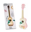 CLASSIC WORLD Drewniane Ukulele Gitara dla Dzieci Różowa Classic World