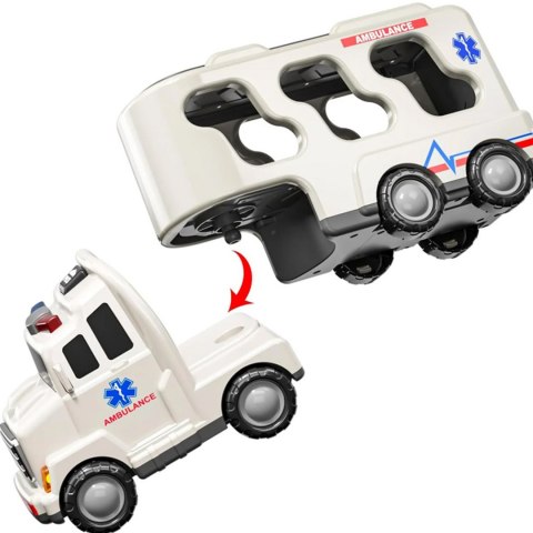 WOOPIE Laweta Drogowa zestaw 5 Aut - Ambulans Woopie WOOPIE Laweta Drogowa zestaw 5 Aut - Ambulans Woopie