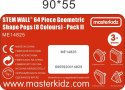 MASTERKIDZ Zestaw Kołeczki w kształcie figur geometrycznych 64szt do tablic STEM Masterkidz