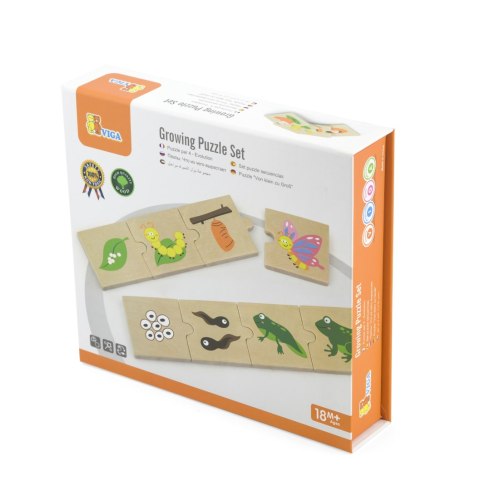 VIGA Drewniane Puzzle Rosnące zwierzątka i rośliny Viga Toys VIGA Drewniane Puzzle Rosnące zwierzątka i rośliny Viga Toys