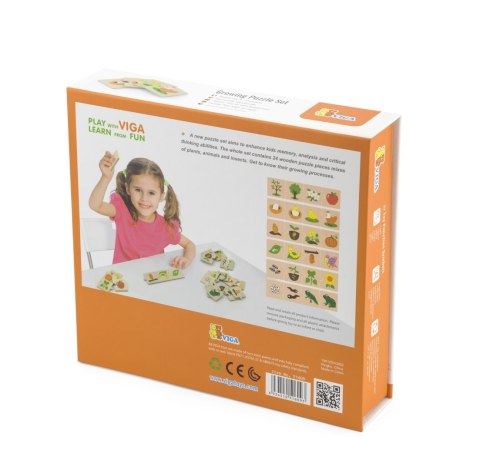 VIGA Drewniane Puzzle Rosnące zwierzątka i rośliny Viga Toys VIGA Drewniane Puzzle Rosnące zwierzątka i rośliny Viga Toys